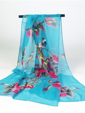 Chiffon Floral Fashion Scarf